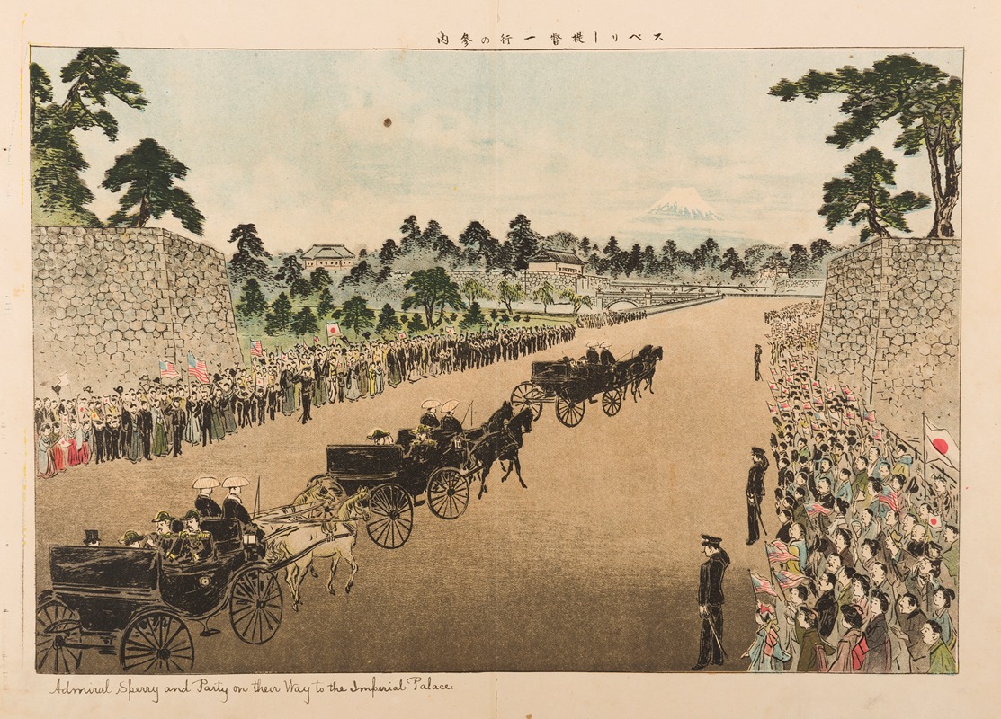 Yamamoto Shōun - Admiral Sperry and Party on Their Way to the Imperial Palace