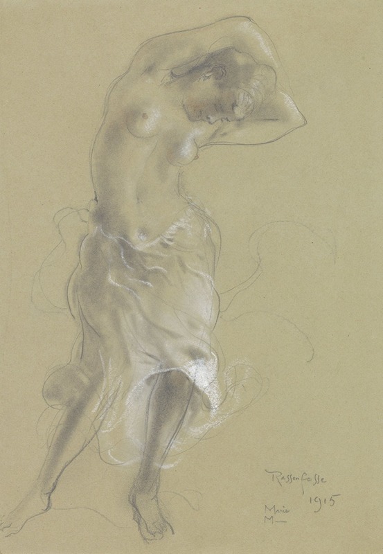 Armand Rassenfosse - Dancing half naked woman