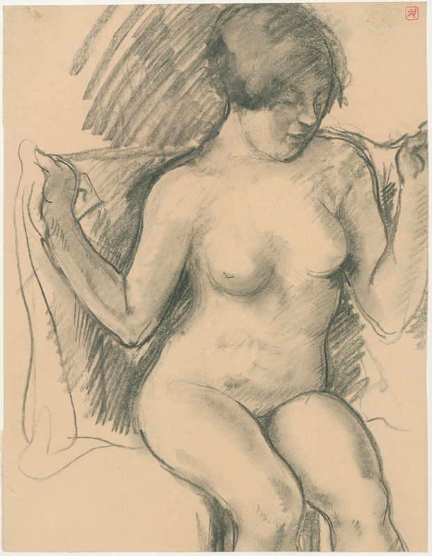 Armand Rassenfosse - Seated female nude