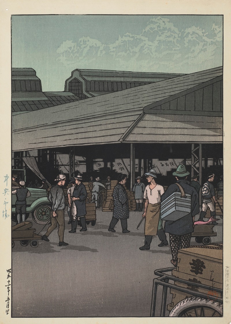 Kawase Hasui - Chuo shijo (The Central Market)