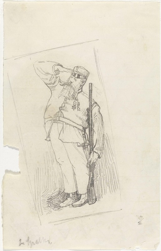 Christian Krohg - Selvportrett med gevær
