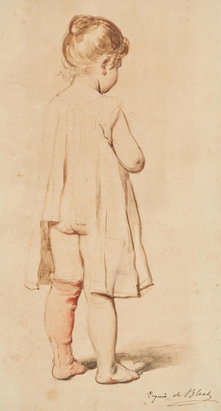 Eugen von Blaas - A Girl Standing (study for ‘il buon fratello’)