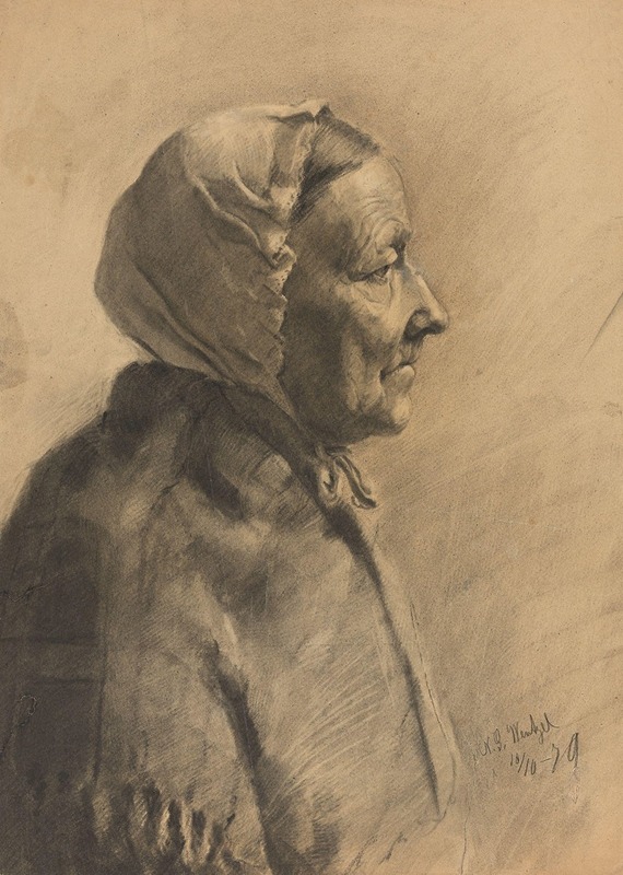Gustav Wentzel - Old Woman with Bonnet