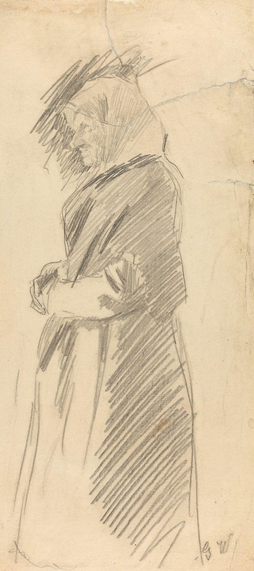 Gustav Wentzel - Old Woman with Headscarf