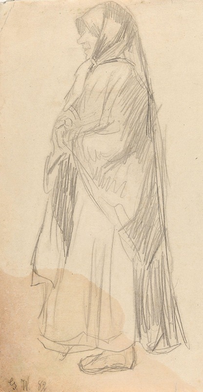 Gustav Wentzel - Woman with Headscarf