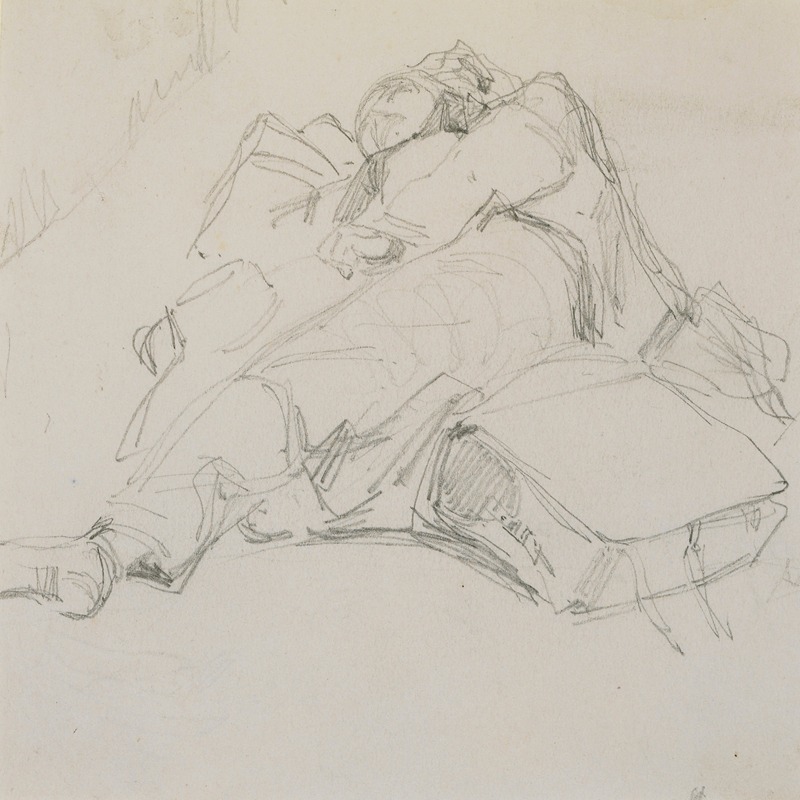 James Abbott McNeill Whistler - A man asleep on a pile of luggage