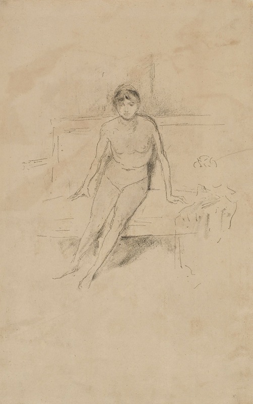 James Abbott McNeill Whistler - A Nude Model, Seated on a Couch