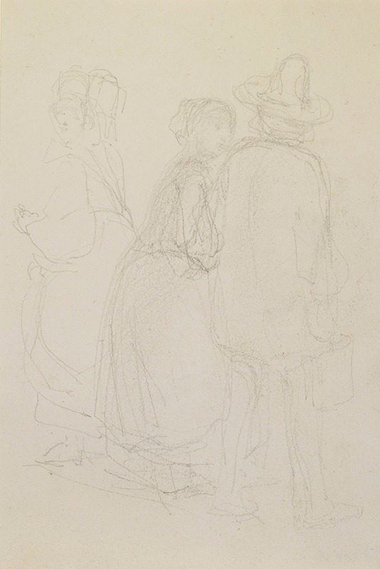James Abbott McNeill Whistler - Group of three standing figures