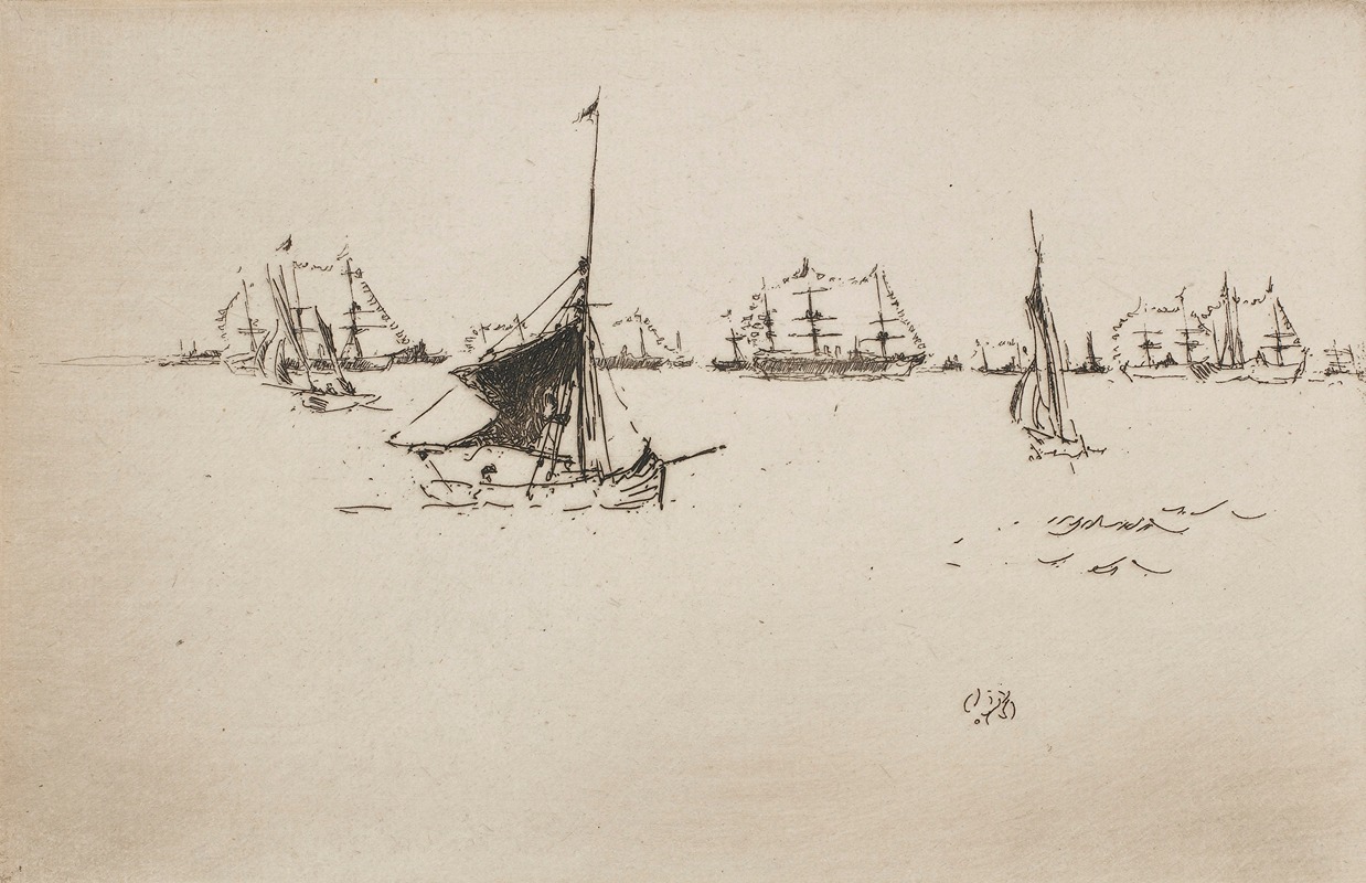 James Abbott McNeill Whistler - Her Majesty’s Fleet; Evening