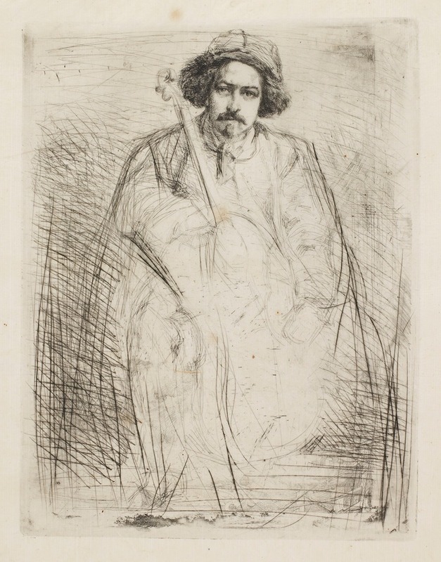 J. Becquet, Sculptor by James Abbott McNeill Whistler - Artvee