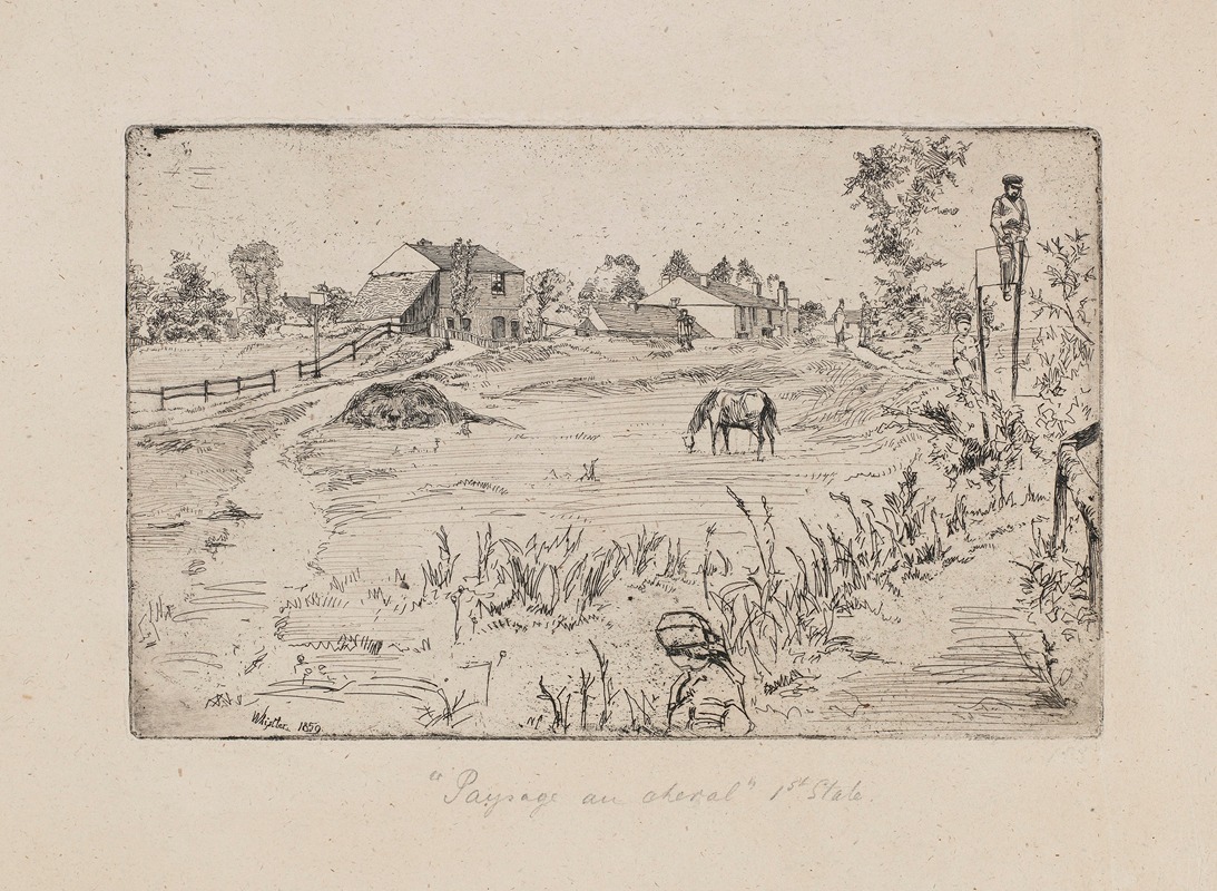 James Abbott McNeill Whistler - Landscape with Horses