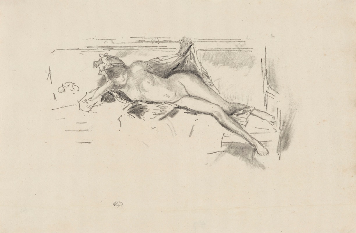 James Abbott McNeill Whistler - Nude Model, Reclining