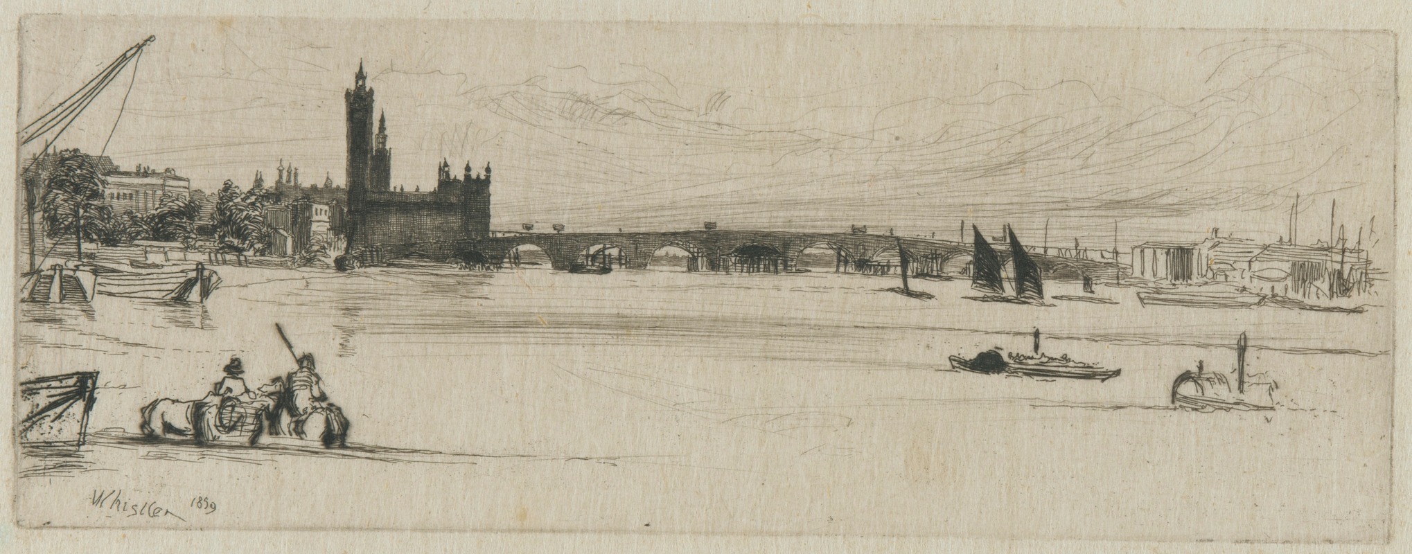 James Abbott McNeill Whistler - Old Westminster Bridge