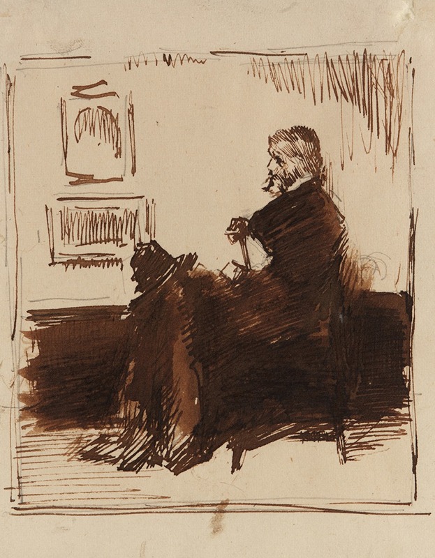 James Abbott McNeill Whistler - Portrait Sketch of Thomas Carlyle