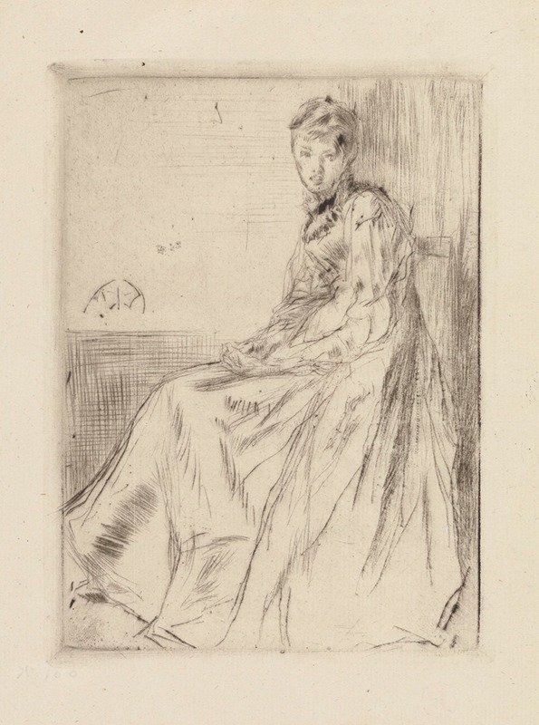 James Abbott McNeill Whistler - The Letter (Maud, seated)