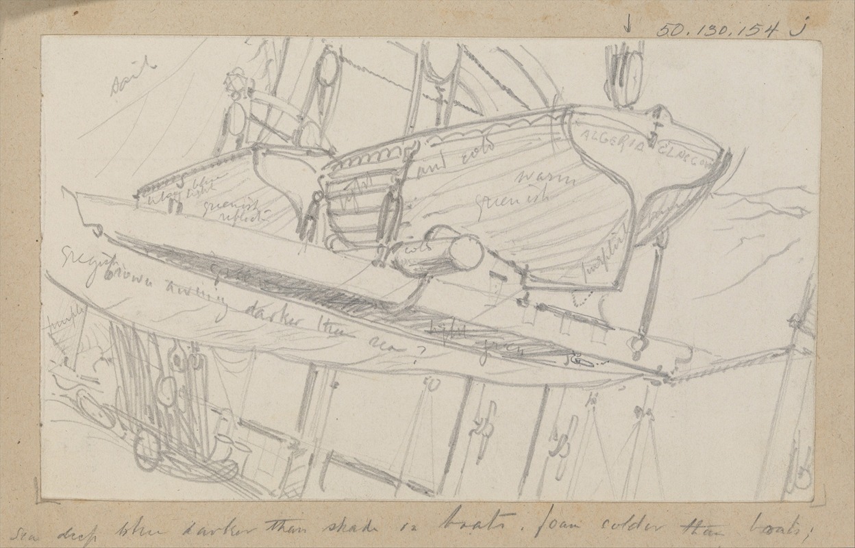 John Singer Sargent - Lifeboats on Davits
