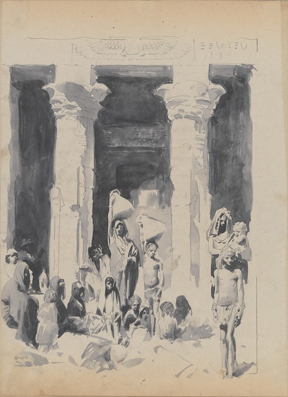 John Singer Sargent - Nubians in front of the Temple of Dendur