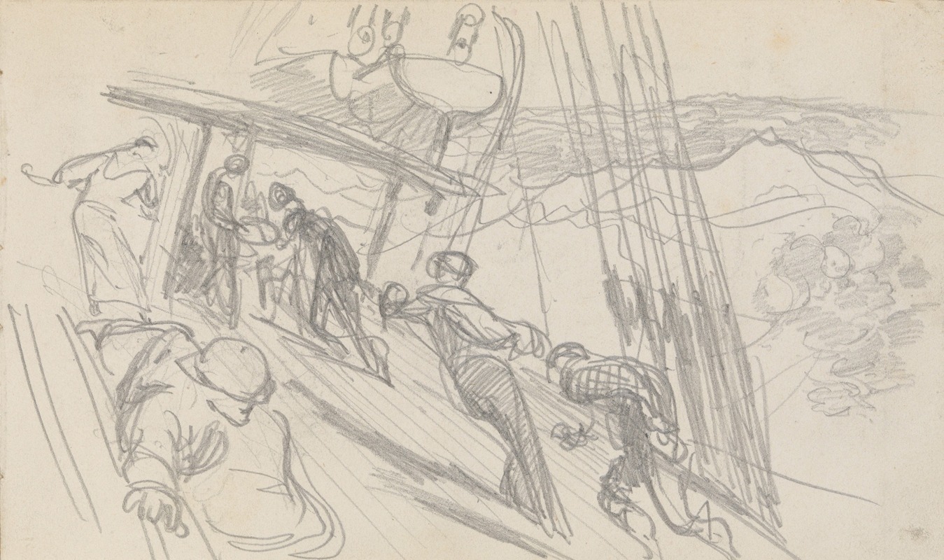 John Singer Sargent - Sailors on Sloping Deck