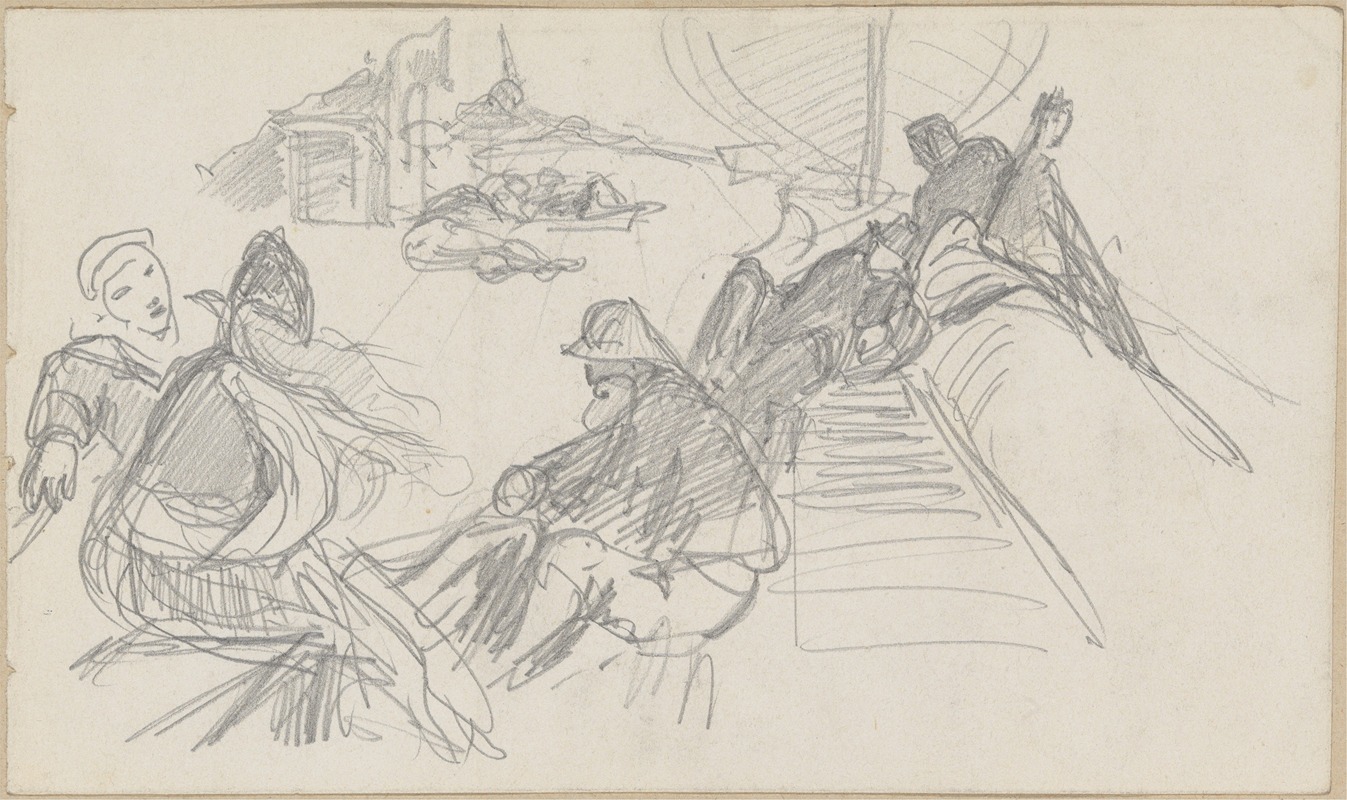 John Singer Sargent - Sailors Relaxing on Deck