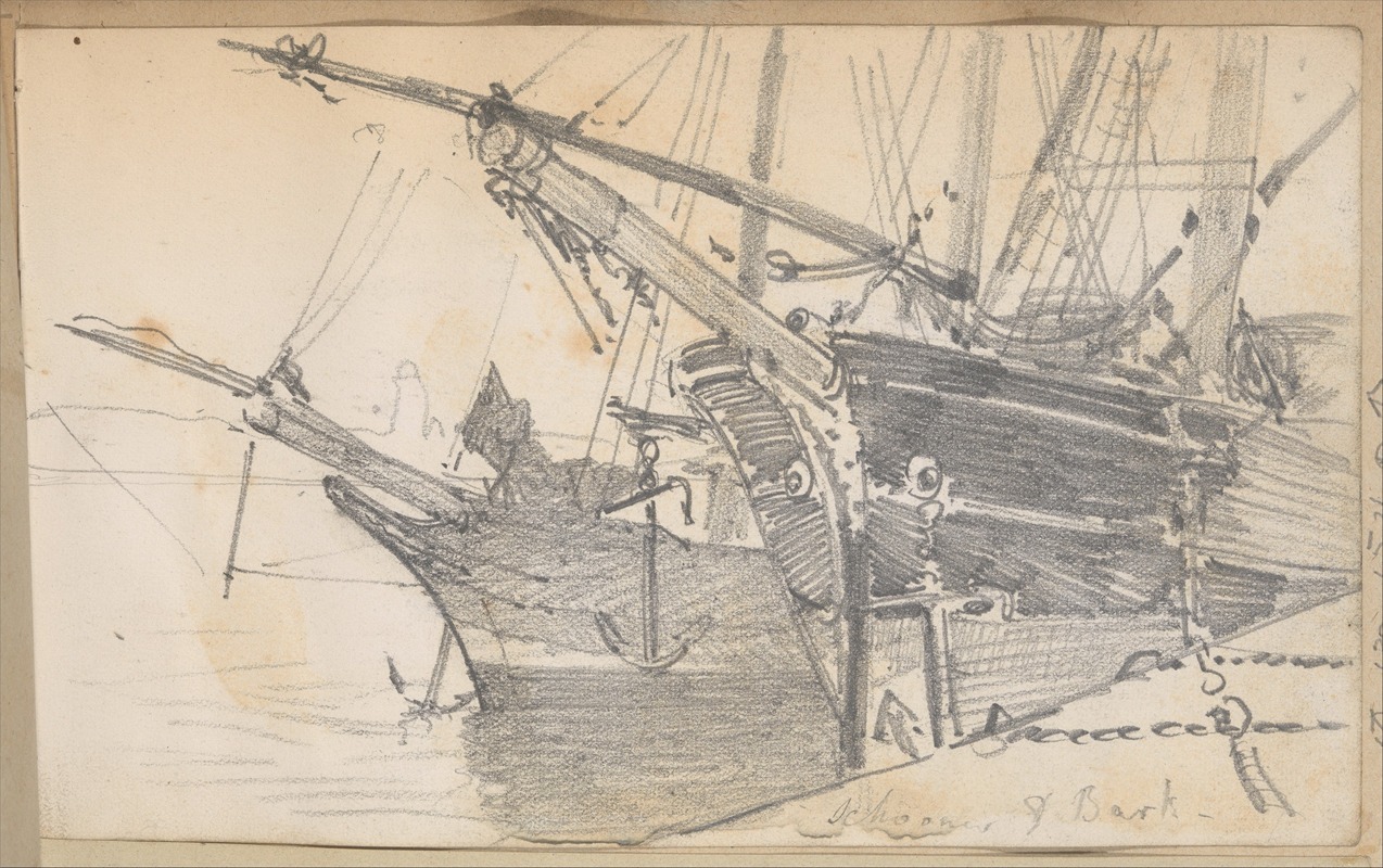 John Singer Sargent - Schooner and Bark in Harbor
