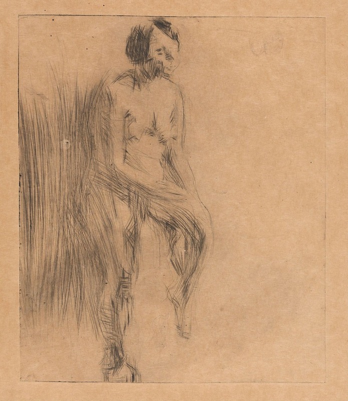 Ludvig Karsten - Sittende naken modell