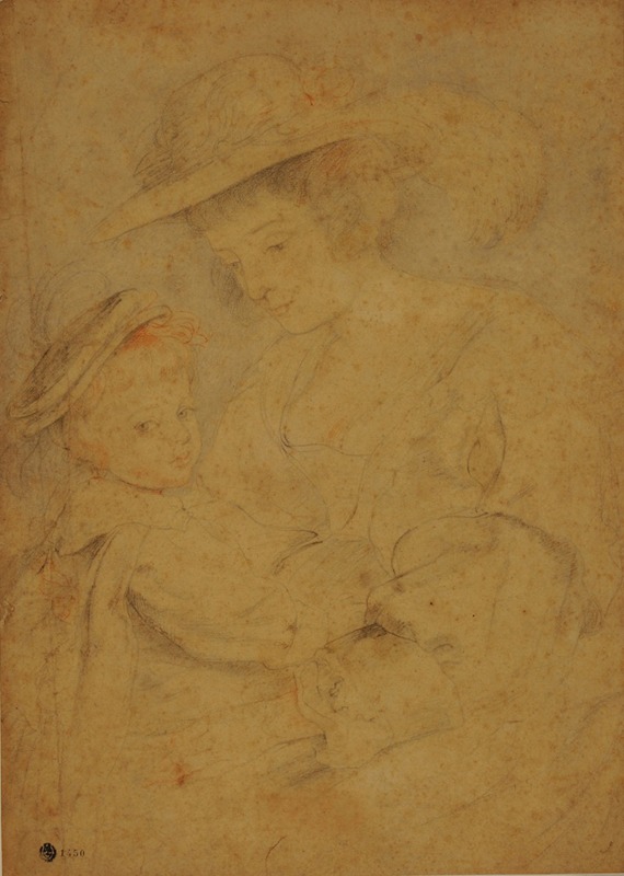 Peter Paul Rubens - Helena Fourment and her son Frans