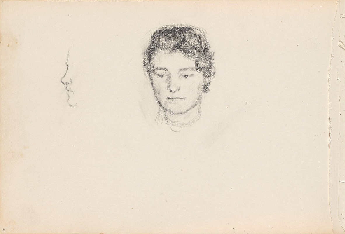 Signe Scheel - Ingrid Dahl; profile sketch