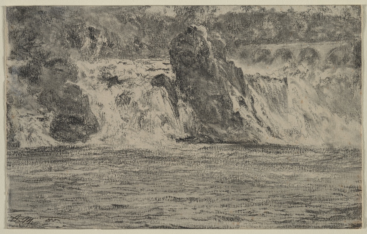 Adolph von Menzel - Falls of the Rhine at Schaffhausen (Rheinfall von Schaffhausen)