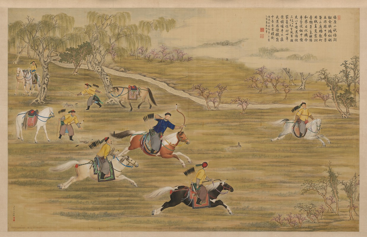Giuseppe Castiglione - Emperor Qianlong hunting