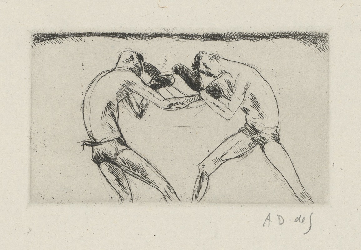 André Dunoyer de Segonzac - Tableau de la boxe, illustré de 29 gravures à l’eau-forte pl 11