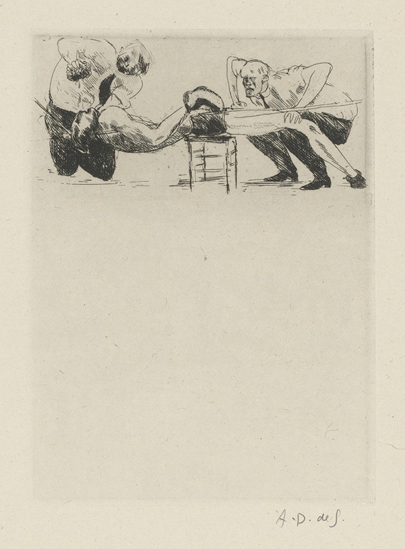 André Dunoyer de Segonzac - Tableau de la boxe, illustré de 29 gravures à l’eau-forte pl 13