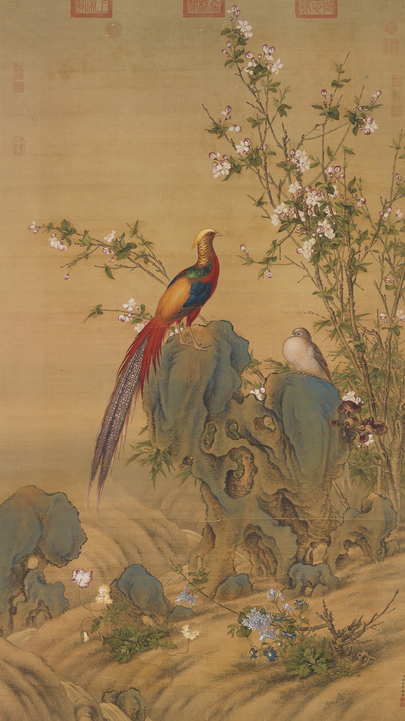 Giuseppe Castiglione - Golden Pheasants in Spring