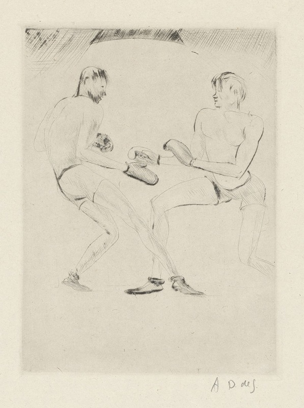 André Dunoyer de Segonzac - Tableau de la boxe, illustré de 29 gravures à l’eau-forte pl 14