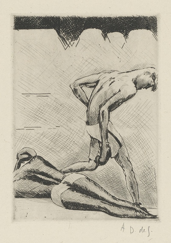 André Dunoyer de Segonzac - Tableau de la boxe, illustré de 29 gravures à l’eau-forte pl 17