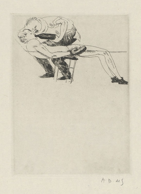 André Dunoyer de Segonzac - Tableau de la boxe, illustré de 29 gravures à l’eau-forte pl 20