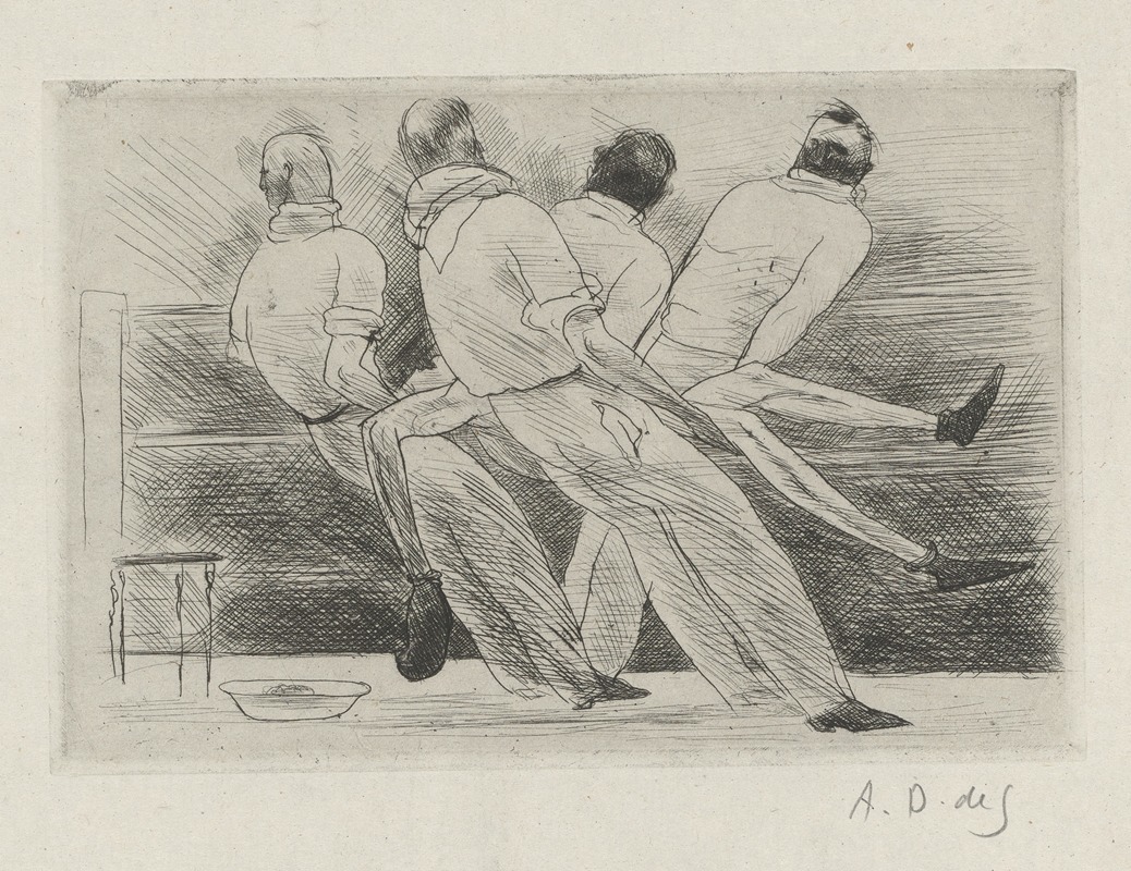 André Dunoyer de Segonzac - Tableau de la boxe, illustré de 29 gravures à l’eau-forte pl 3