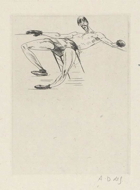 André Dunoyer de Segonzac - Tableau de la boxe, illustré de 29 gravures à l’eau-forte pl 34