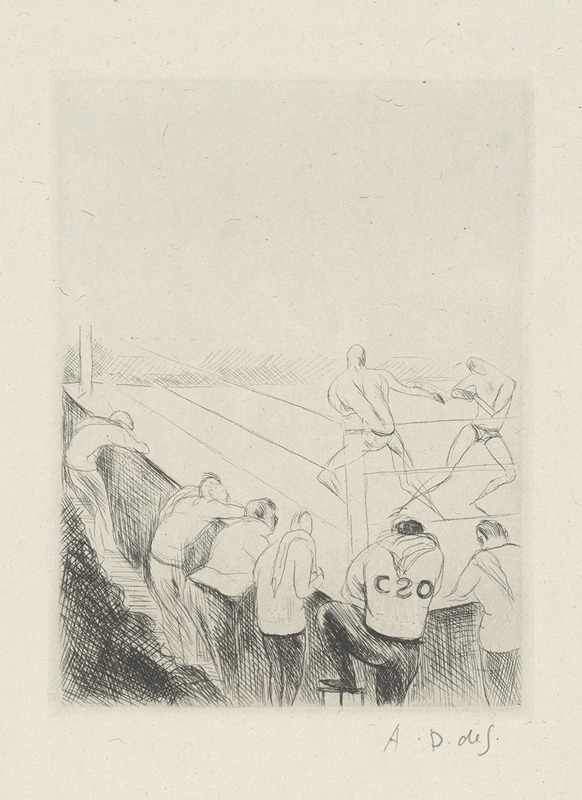 André Dunoyer de Segonzac - Tableau de la boxe, illustré de 29 gravures à l’eau-forte pl 35