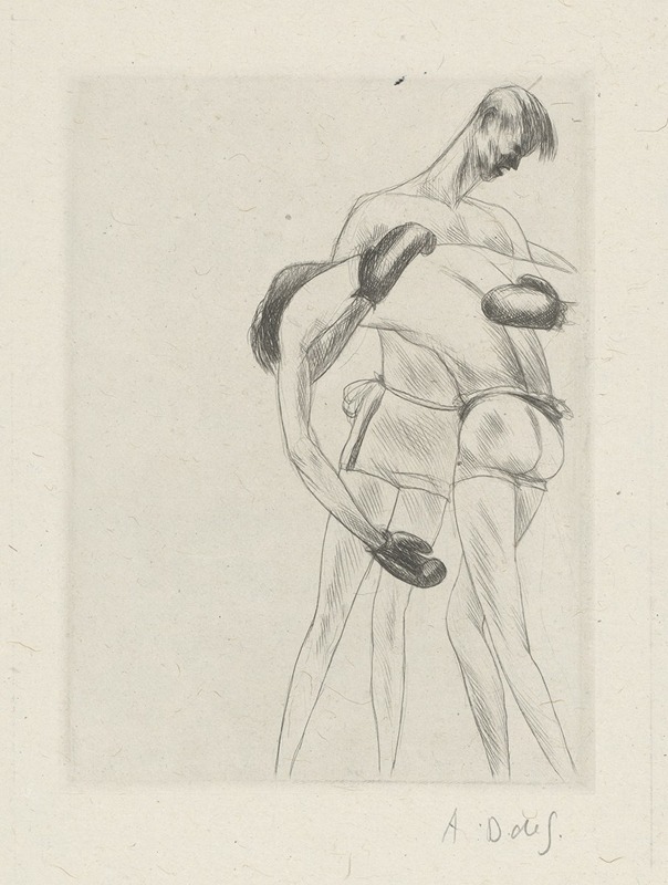 André Dunoyer de Segonzac - Tableau de la boxe, illustré de 29 gravures à l’eau-forte pl 37