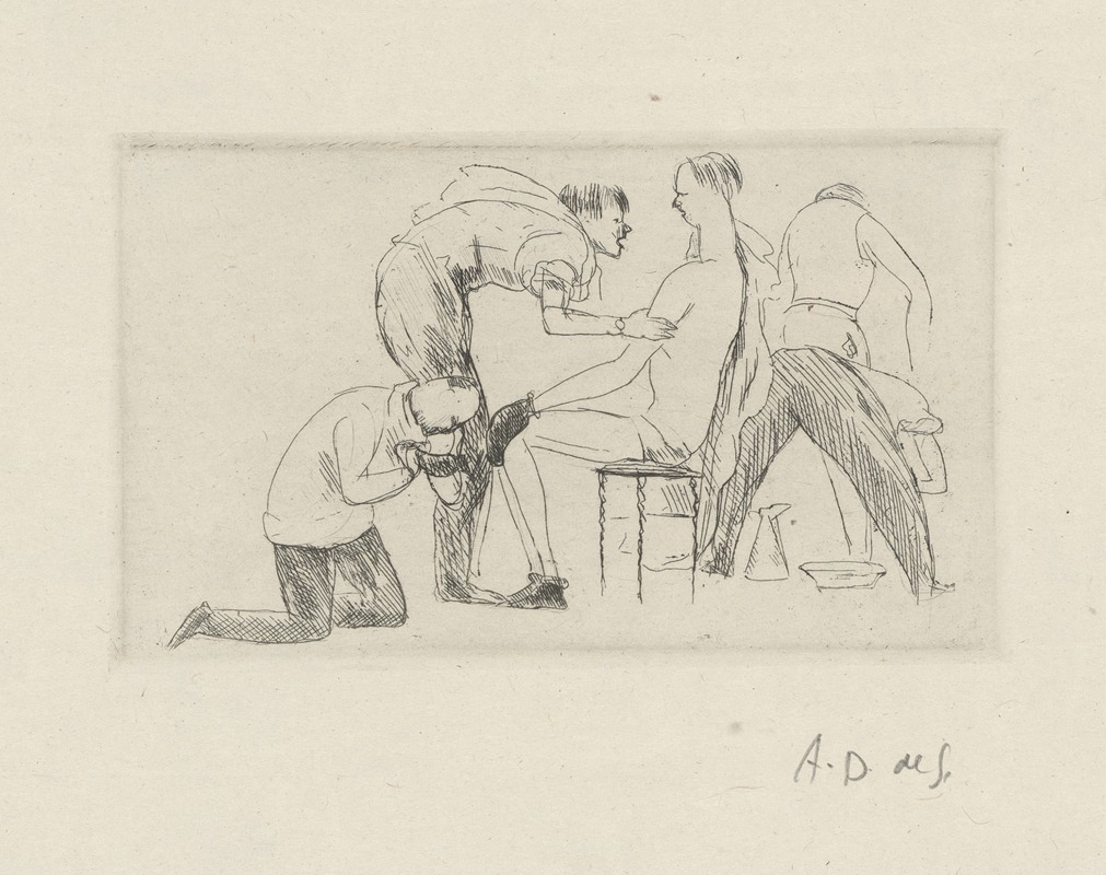 André Dunoyer de Segonzac - Tableau de la boxe, illustré de 29 gravures à l’eau-forte pl 38