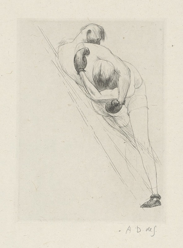 André Dunoyer de Segonzac - Tableau de la boxe, illustré de 29 gravures à l’eau-forte pl 39