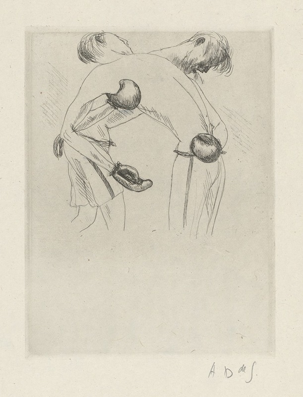 André Dunoyer de Segonzac - Tableau de la boxe, illustré de 29 gravures à l’eau-forte pl 43