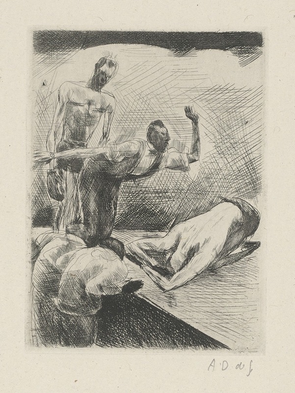André Dunoyer de Segonzac - Tableau de la boxe, illustré de 29 gravures à l’eau-forte pl 45
