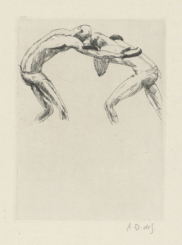 André Dunoyer de Segonzac - Tableau de la boxe, illustré de 29 gravures à l’eau-forte pl 49