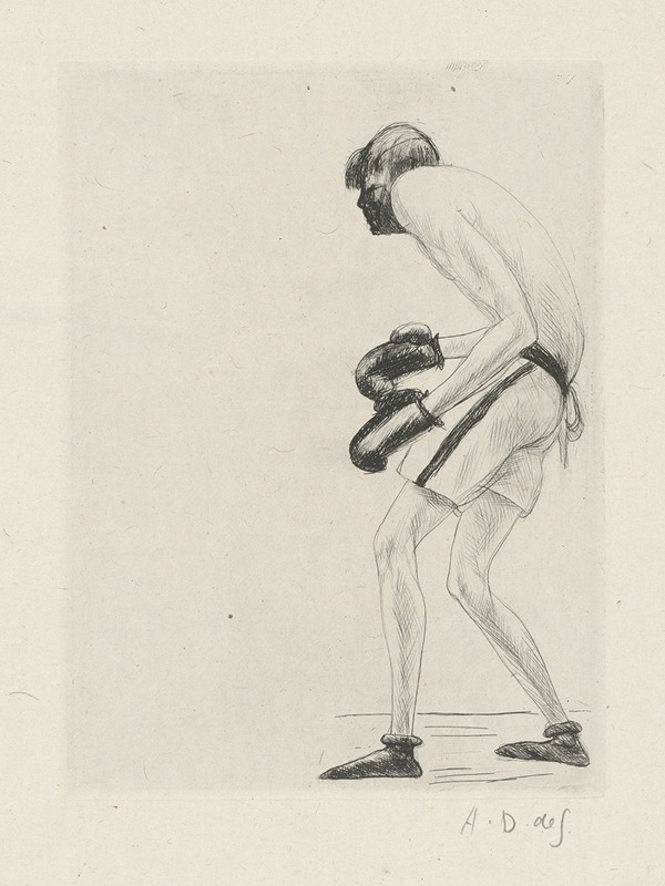 André Dunoyer de Segonzac - Tableau de la boxe, illustré de 29 gravures à l’eau-forte pl 50