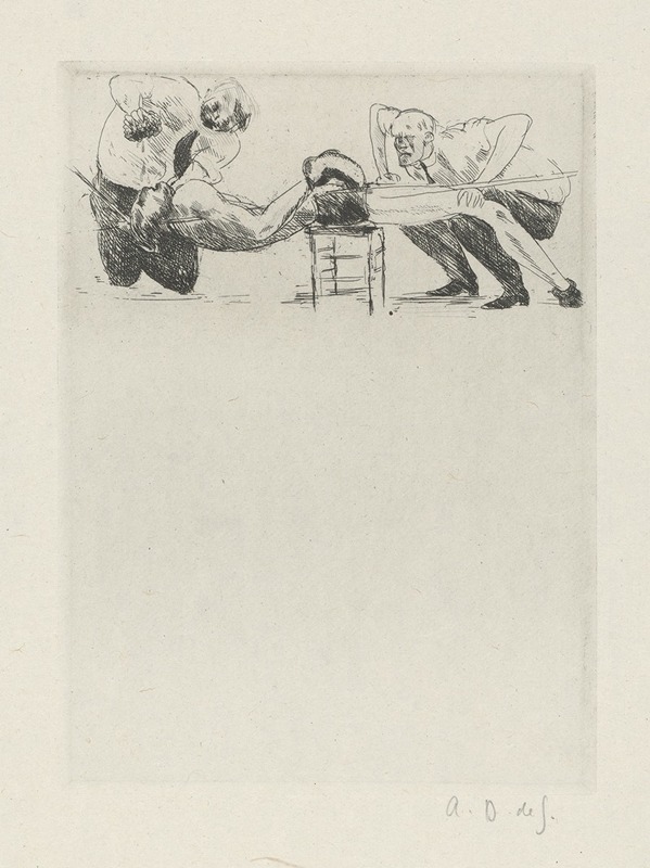 André Dunoyer de Segonzac - Tableau de la boxe, illustré de 29 gravures à l’eau-forte pl 52