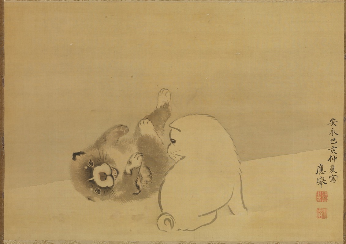 Maruyama Ōkyo - Gamboling Puppies