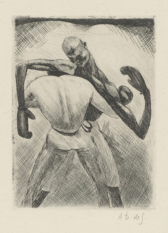 André Dunoyer de Segonzac - Tableau de la boxe, illustré de 29 gravures à l’eau-forte pl 61