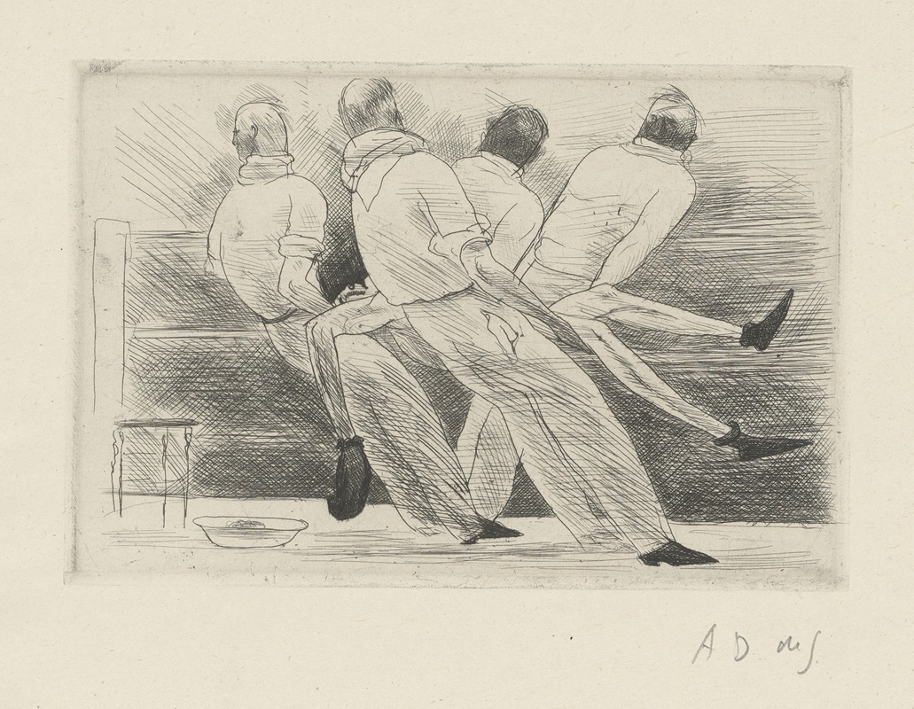 André Dunoyer de Segonzac - Tableau de la boxe, illustré de 29 gravures à l’eau-forte pl 65