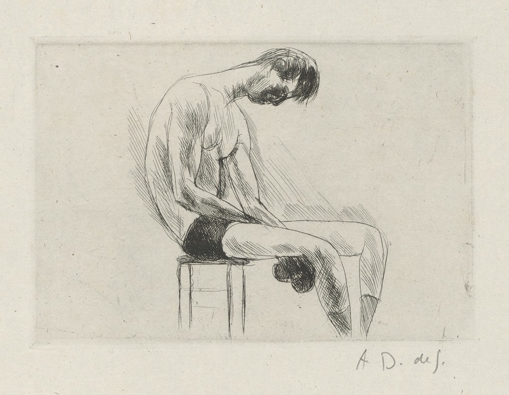 André Dunoyer de Segonzac - Tableau de la boxe, illustré de 29 gravures à l’eau-forte pl 9